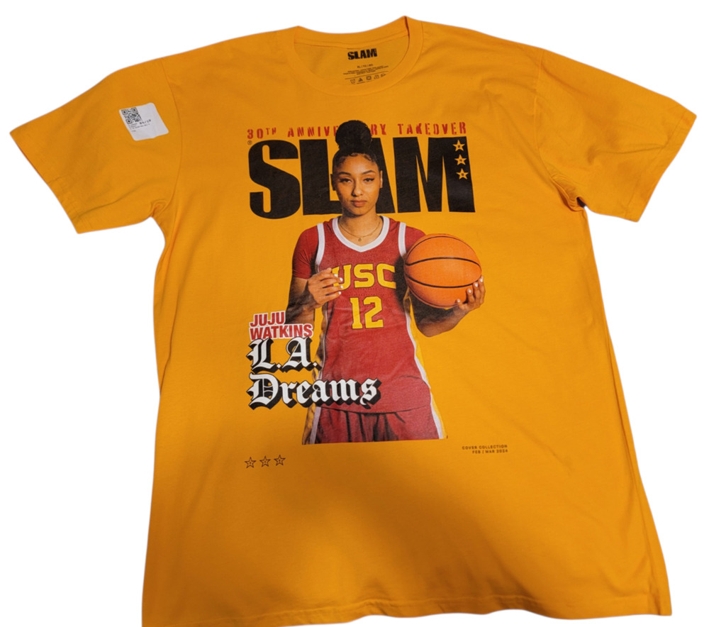 SLAM Magazine JuJu Watkins 30th Anniversary Takeover T-Shirt Gold XL USC Basketb